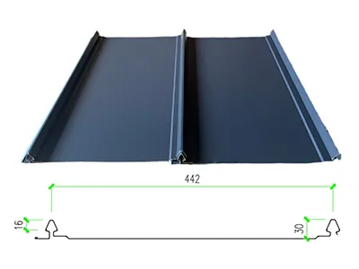 Panel metálico para techo preparado para sistema solar